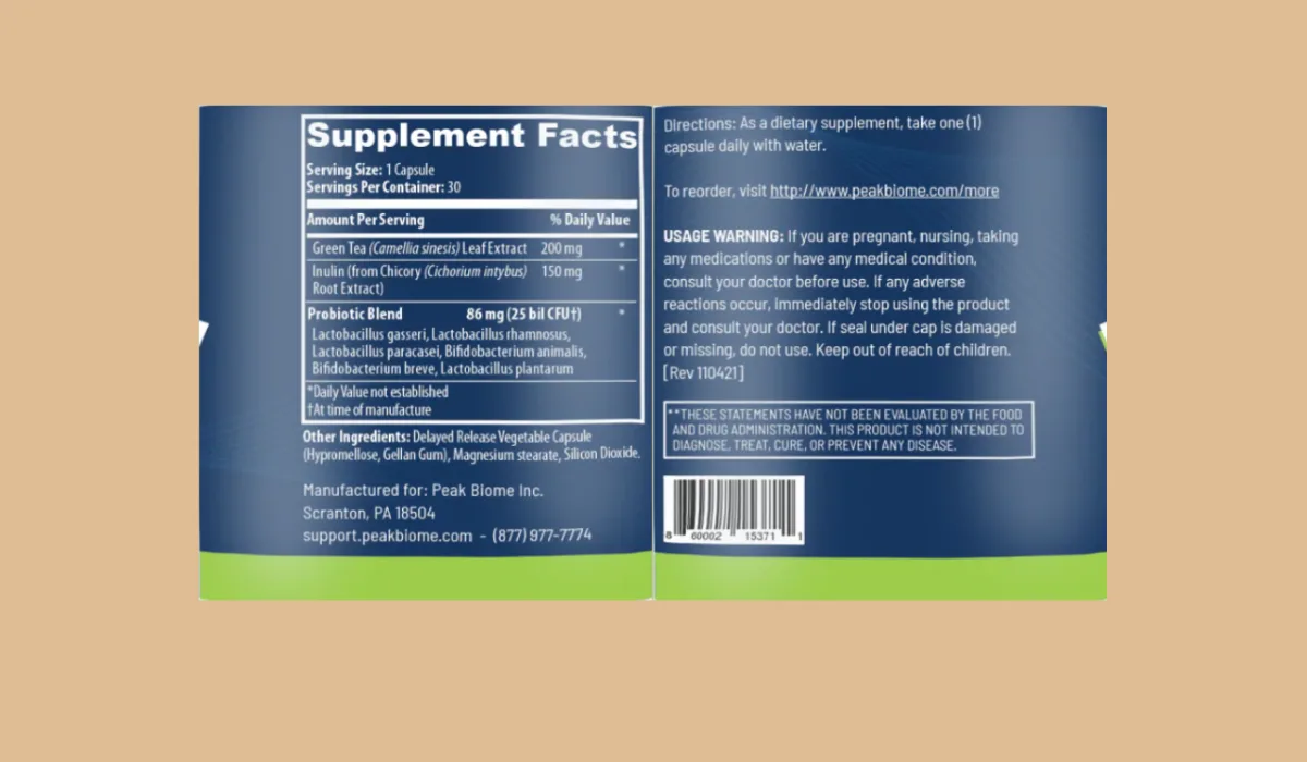 Everlean Supplement Facts